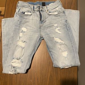 H&M Distressed denim skinny jeans